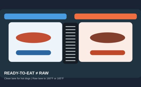 One grill, two rules: hot dogs and raw sausage at camp