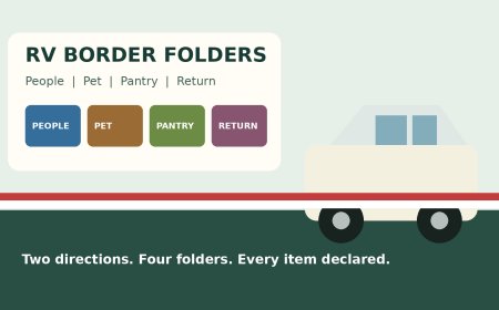 Crossing the U.S.-Canada border in an RV: build four inspection-ready folders