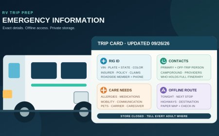 Build an RV trip emergency information card that works offline