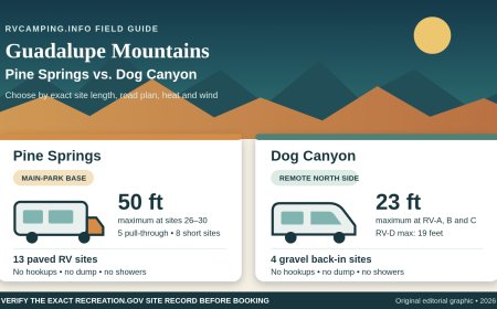 Guadalupe Mountains RV Camping: Pine Springs vs. Dog Canyon