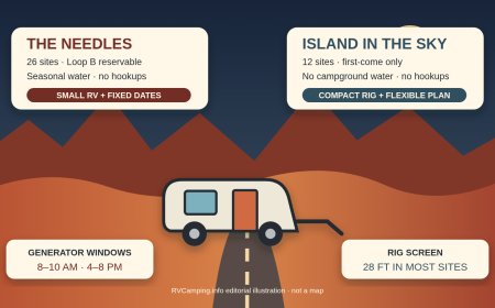 Canyonlands RV campgrounds compared: Needles or Island in the Sky?