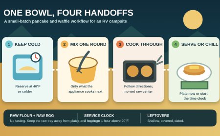 One bowl at a time: safer pancakes and waffles at an RV campsite