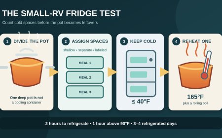 The small-RV fridge test for a pot of soup or chili