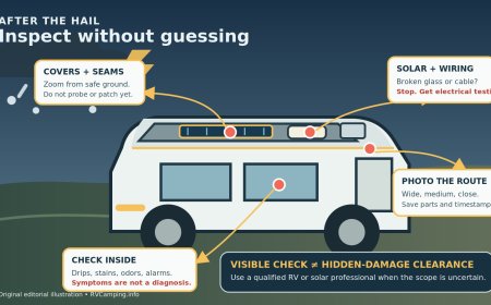 After hail hits your RV: inspect, document, then escalate