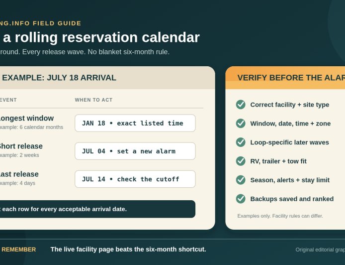 How Recreation.gov Reservation Windows Work: A Rolling Calendar for RV Campers