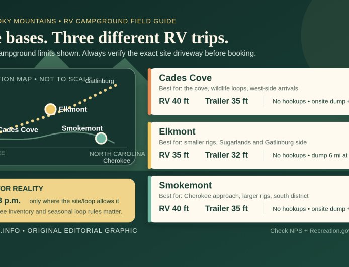 Cades Cove vs. Elkmont vs. Smokemont: Which Smokies Campground Fits Your RV?