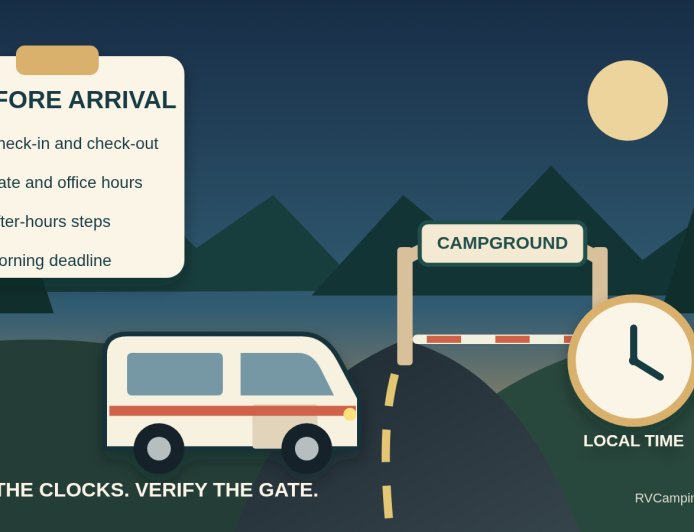 Before You Roll In: Verify Campground Check-In and Late-Arrival Rules
