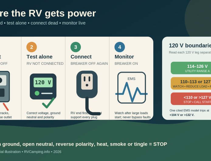 Before you plug in: a five-minute RV pedestal check