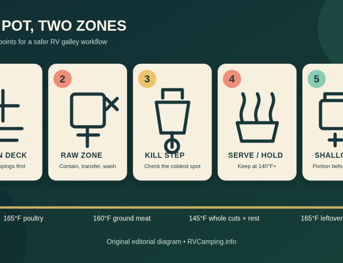 One Pot, Two Zones: A Safer RV Galley Workflow