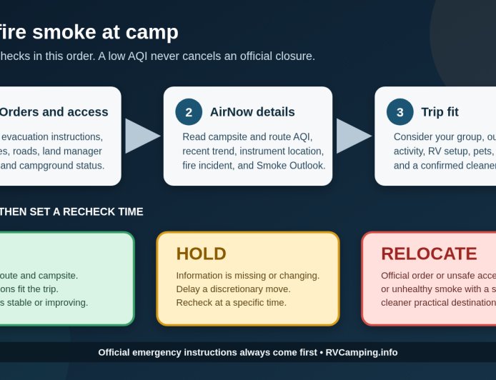 Wildfire Smoke at Your Campsite: A Go, Hold, or Relocate Guide