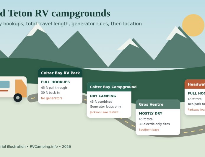 Grand Teton RV campgrounds compared: Colter Bay, Gros Ventre, or Headwaters?