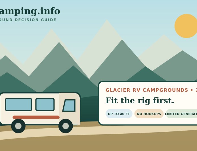 Glacier National Park RV Campgrounds: 2026 Rig Limits and Generator Rules