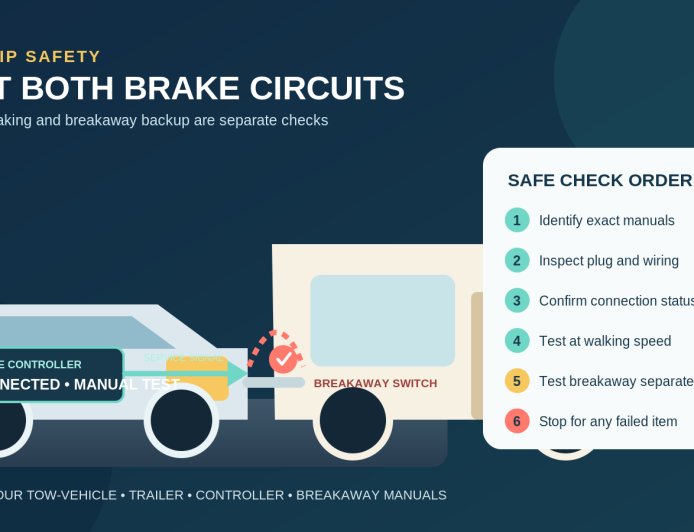 Test your trailer brake controller and breakaway system before a trip