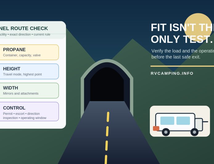 Before your RV enters a tunnel, verify these four restrictions