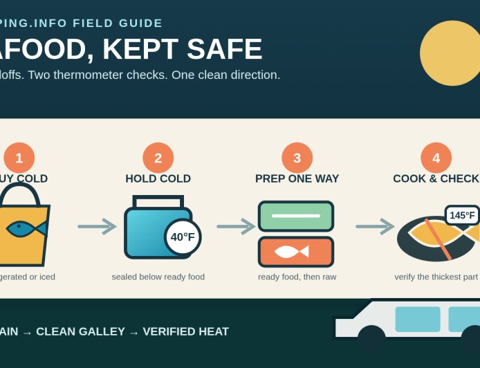 How to keep seafood safe at an RV campsite
