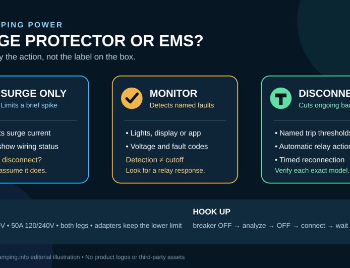 RV surge protector vs. EMS: choose by what it does