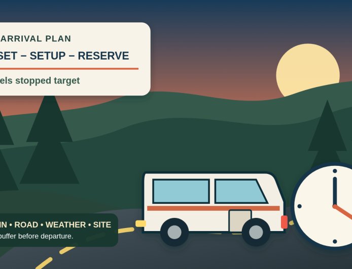 Beat sunset to the campsite: an RV arrival-time worksheet for fall