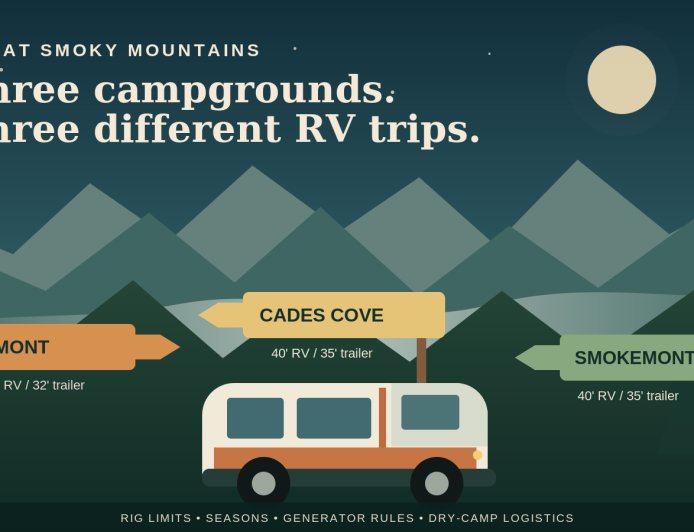 Great Smoky Mountains RV Campgrounds: A Rig-First 2026 Comparison
