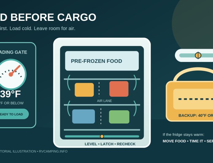 How to pre-cool and load an RV refrigerator before a trip