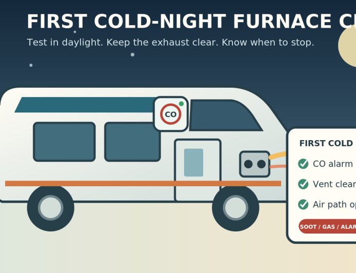 First cold night? Give the RV furnace a daylight check first