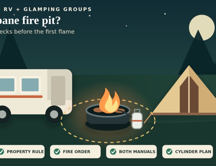 Portable Propane Fire Pits for Mixed RV and Glamping Groups: A Rules-First Setup Plan