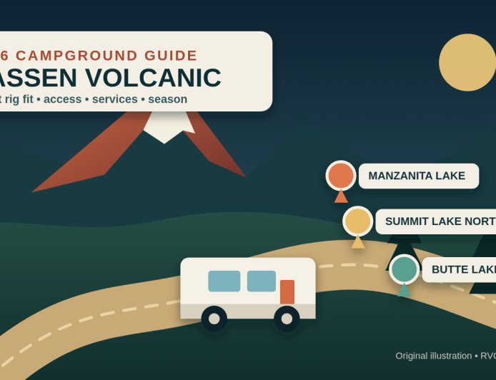 Lassen Volcanic RV Campgrounds: Exact Rig Fit for 2026