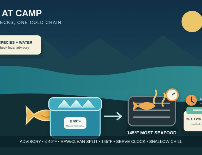 Fresh fish at camp: a cold-chain plan from catch or counter to leftovers