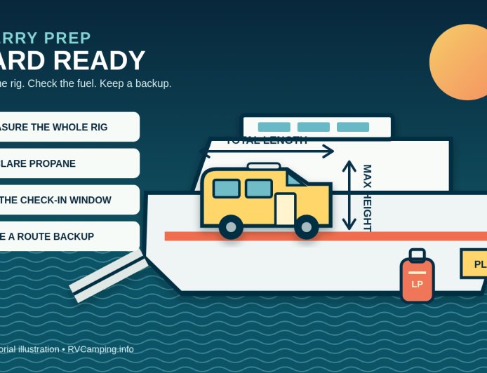 RV ferry booking and boarding: a checklist for the whole rig