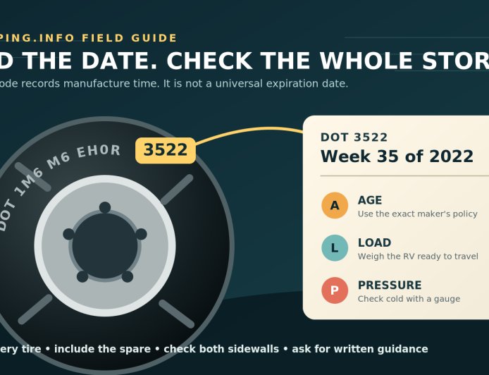 How to read an RV tire DOT date code without guessing its replacement date