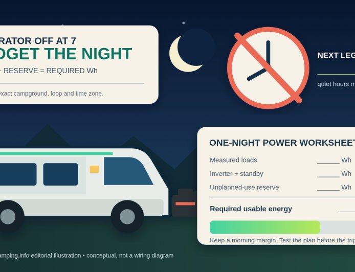 Generator off at 7: Build an RV battery budget for quiet hours