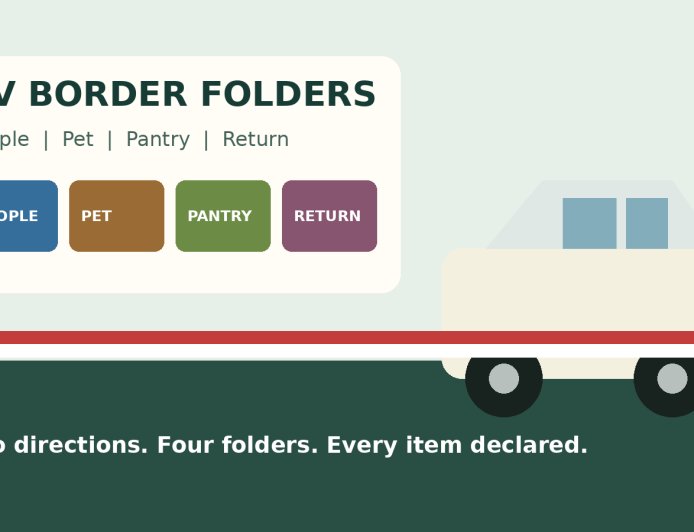 Crossing the U.S.-Canada border in an RV: build four inspection-ready folders