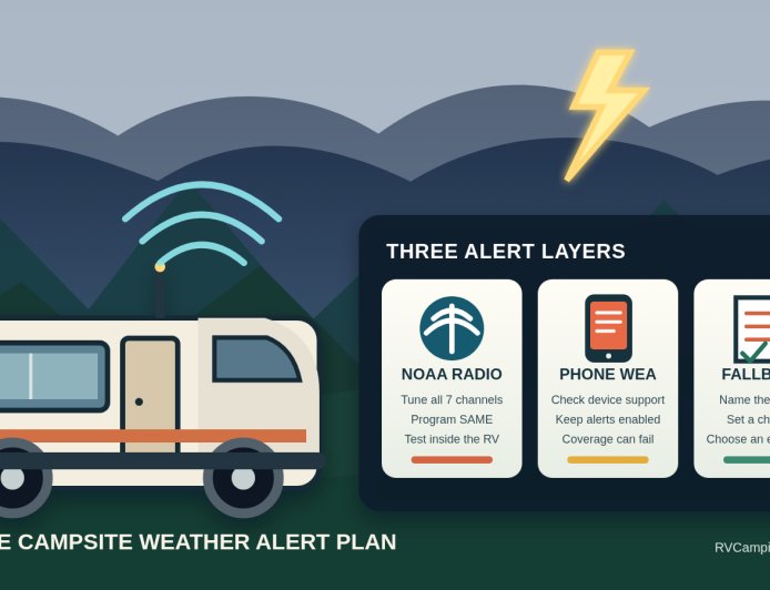 Remote campsite weather alerts: build a three-layer plan before signal disappears