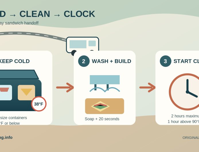 Deli sandwiches on an RV travel day: pack cold, assemble clean, serve by the clock