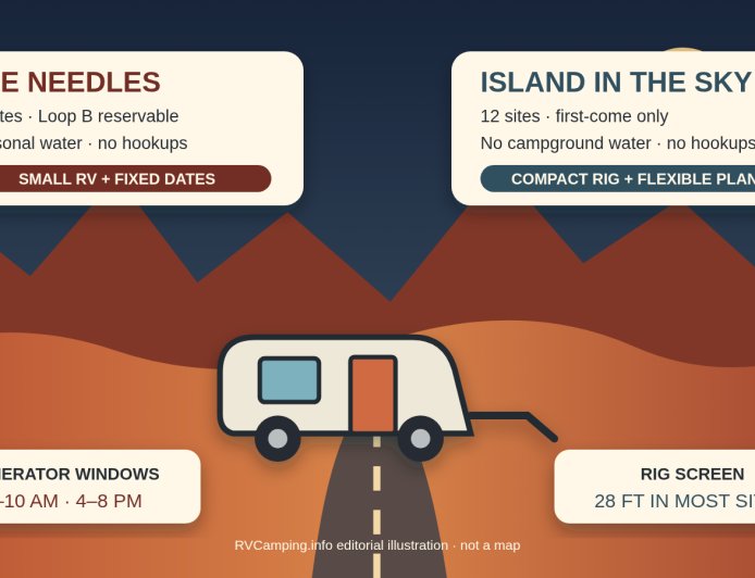 Canyonlands RV campgrounds compared: Needles or Island in the Sky?