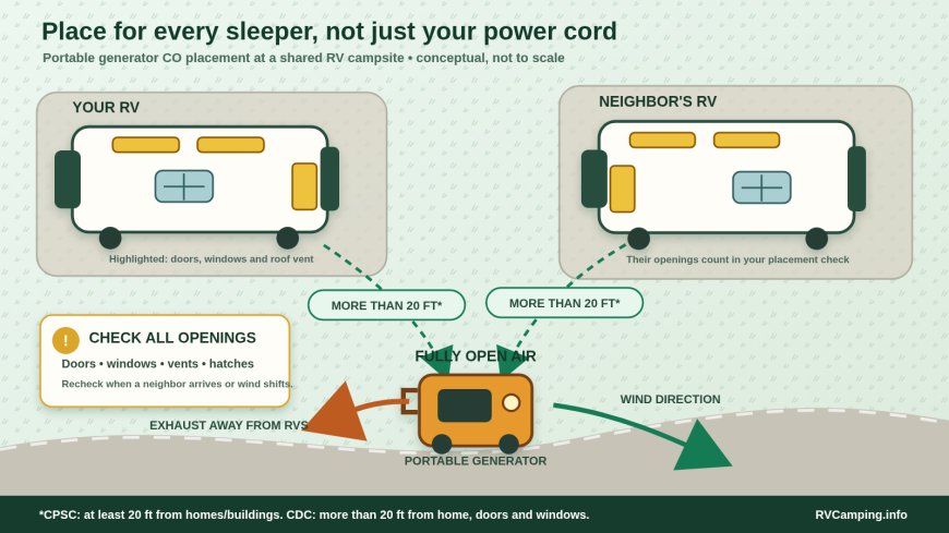 Your generator's exhaust doesn't stop at your campsite