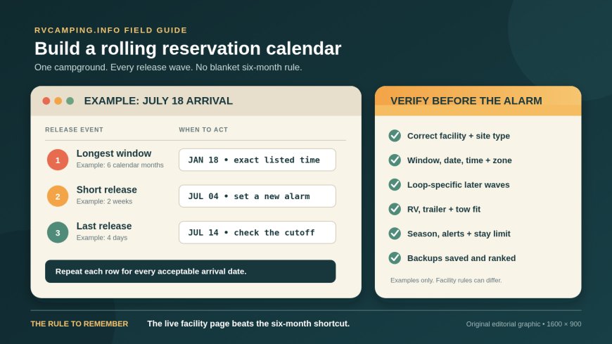 How Recreation.gov Reservation Windows Work: A Rolling Calendar for RV Campers