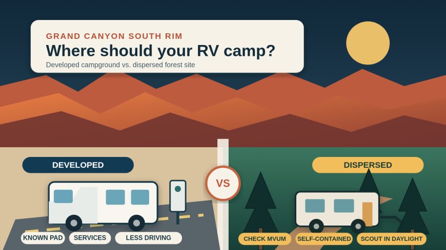 Grand Canyon South Rim RV Camping: Developed Campground or Dispersed Site?