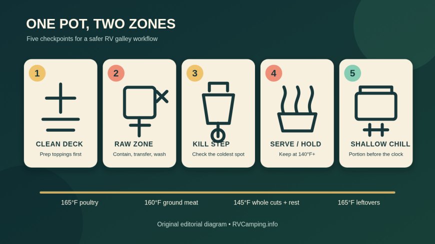One Pot, Two Zones: A Safer RV Galley Workflow