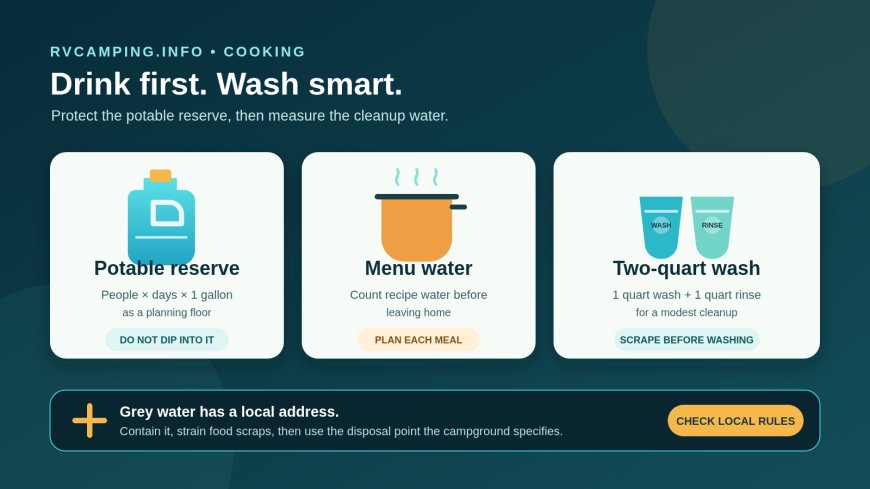 RV Kitchen Water Budget: Drink First, Wash Smart