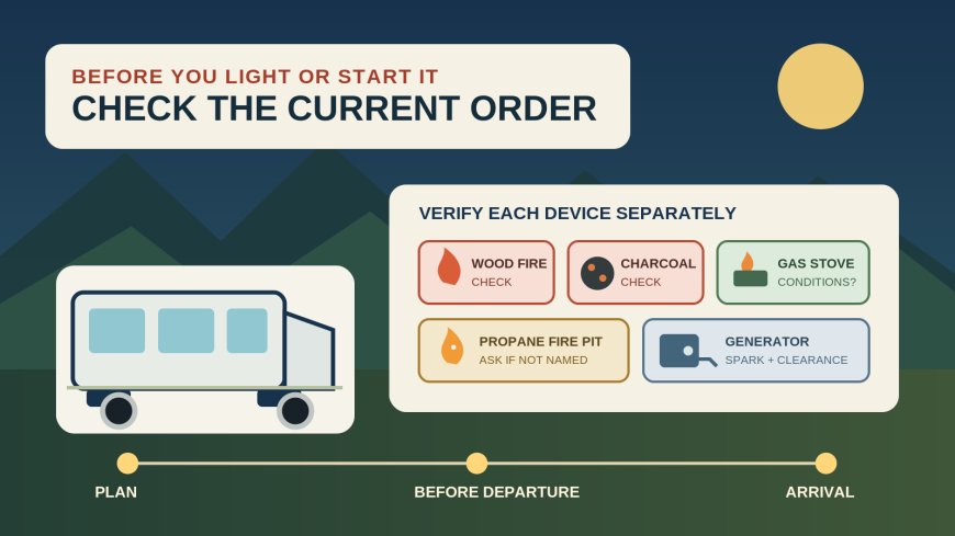 Check the fire rules, not the fire ring: an RV trip-planning routine
