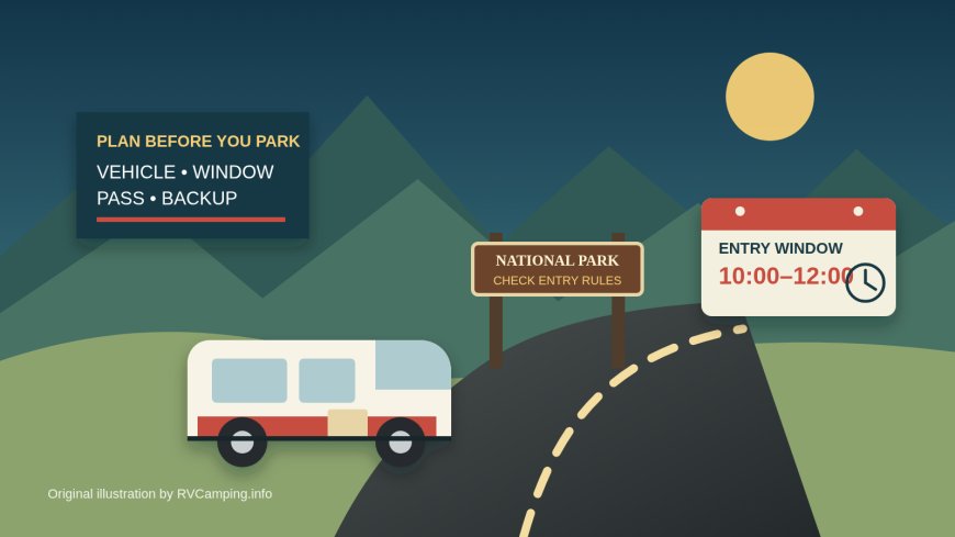 National park timed entry for RV trips: a 2026 booking plan