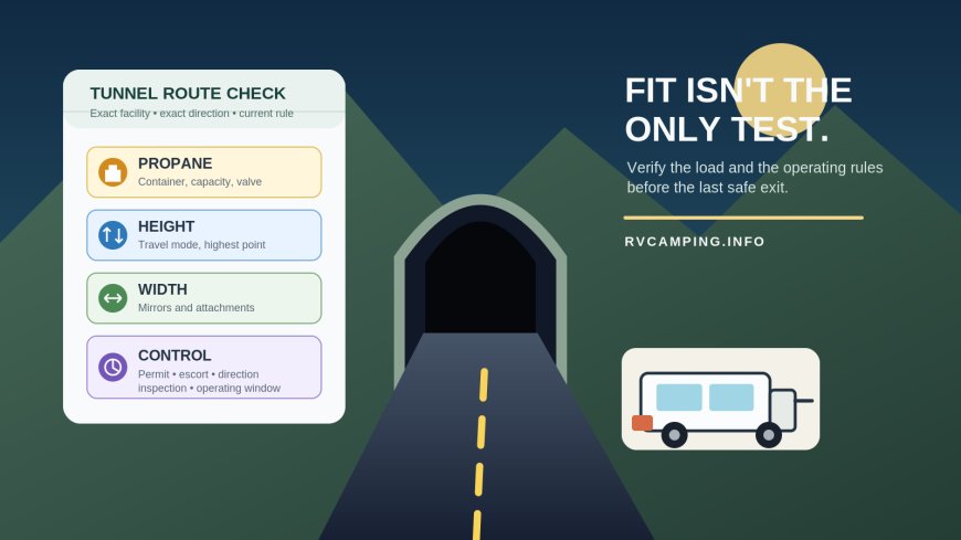 Before your RV enters a tunnel, verify these four restrictions