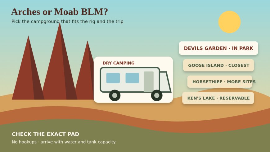 Devils Garden or BLM camping near Moab: which campground fits your RV?