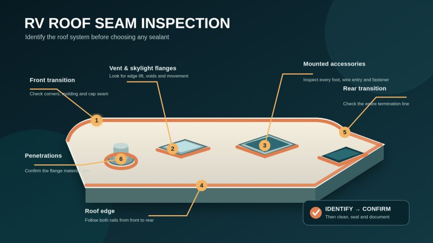 Inspect RV roof seams before you reach for sealant