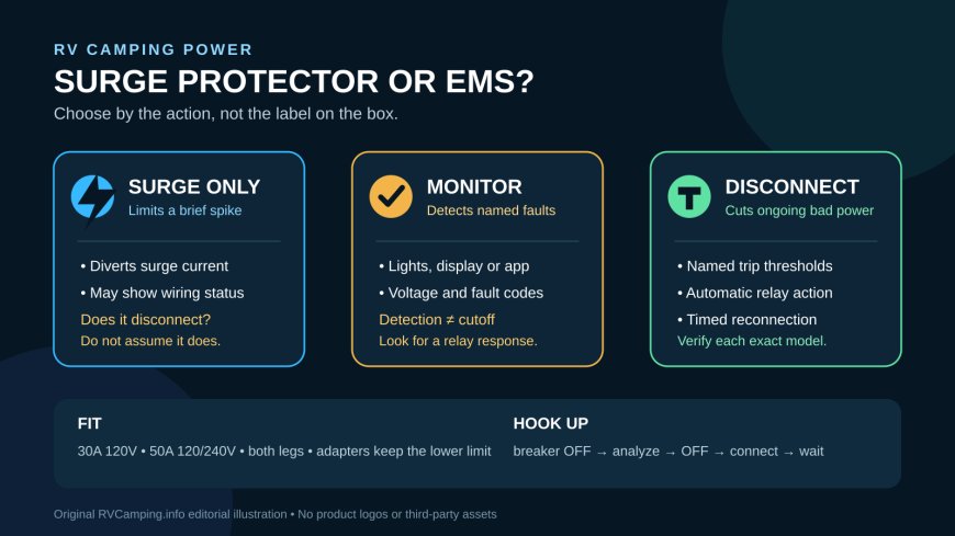 RV surge protector vs. EMS: choose by what it does