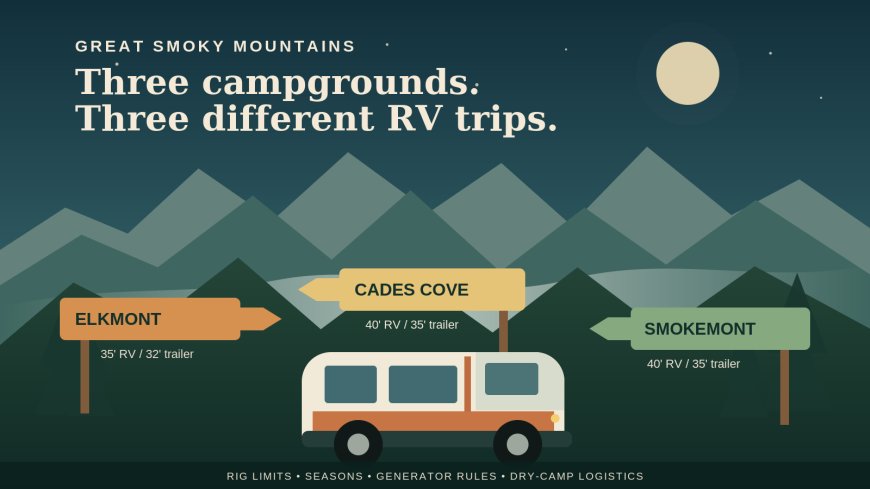 Great Smoky Mountains RV Campgrounds: A Rig-First 2026 Comparison