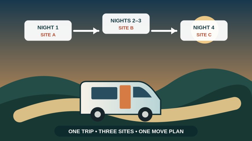 When one RV site will not cover your whole stay: plan a split-site booking