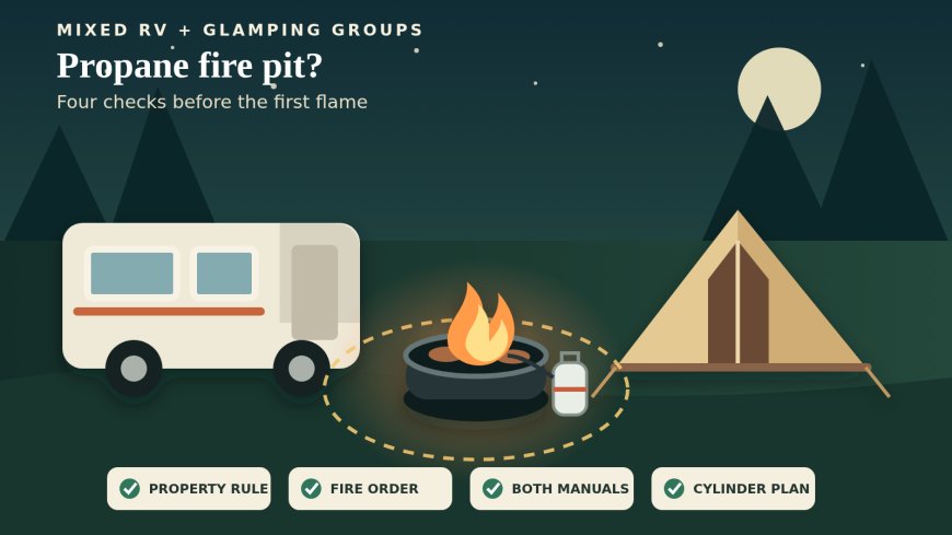 Portable Propane Fire Pits for Mixed RV and Glamping Groups: A Rules-First Setup Plan