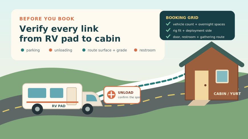 Before You Book: Parking, Unloading and Accessible Routes for an RV-and-Cabin Group