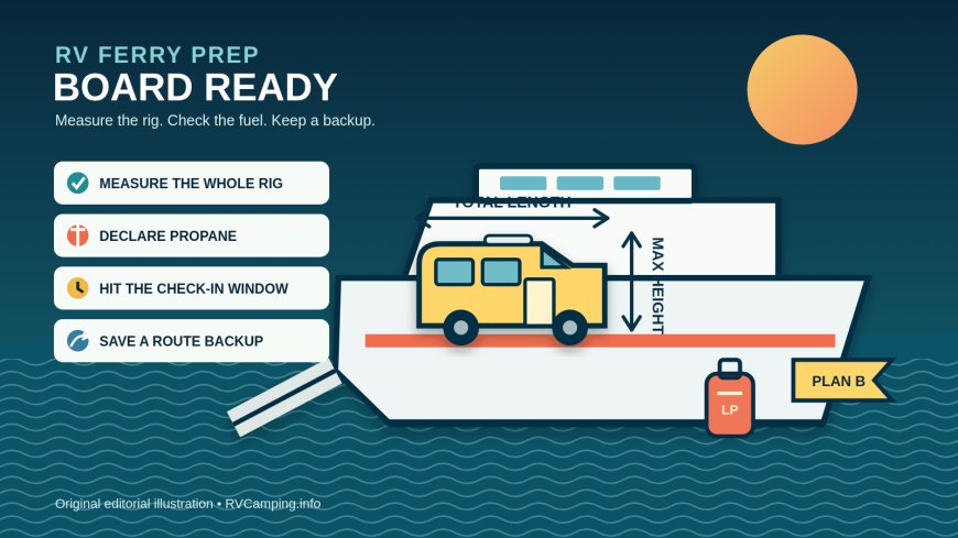 RV ferry booking and boarding: a checklist for the whole rig